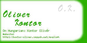 oliver kontor business card